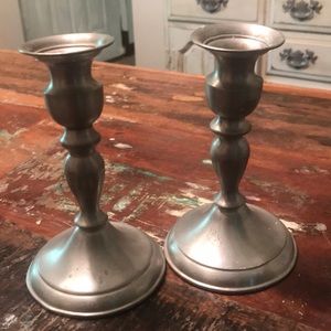 Leonard Weighted Pewter Candlesticks